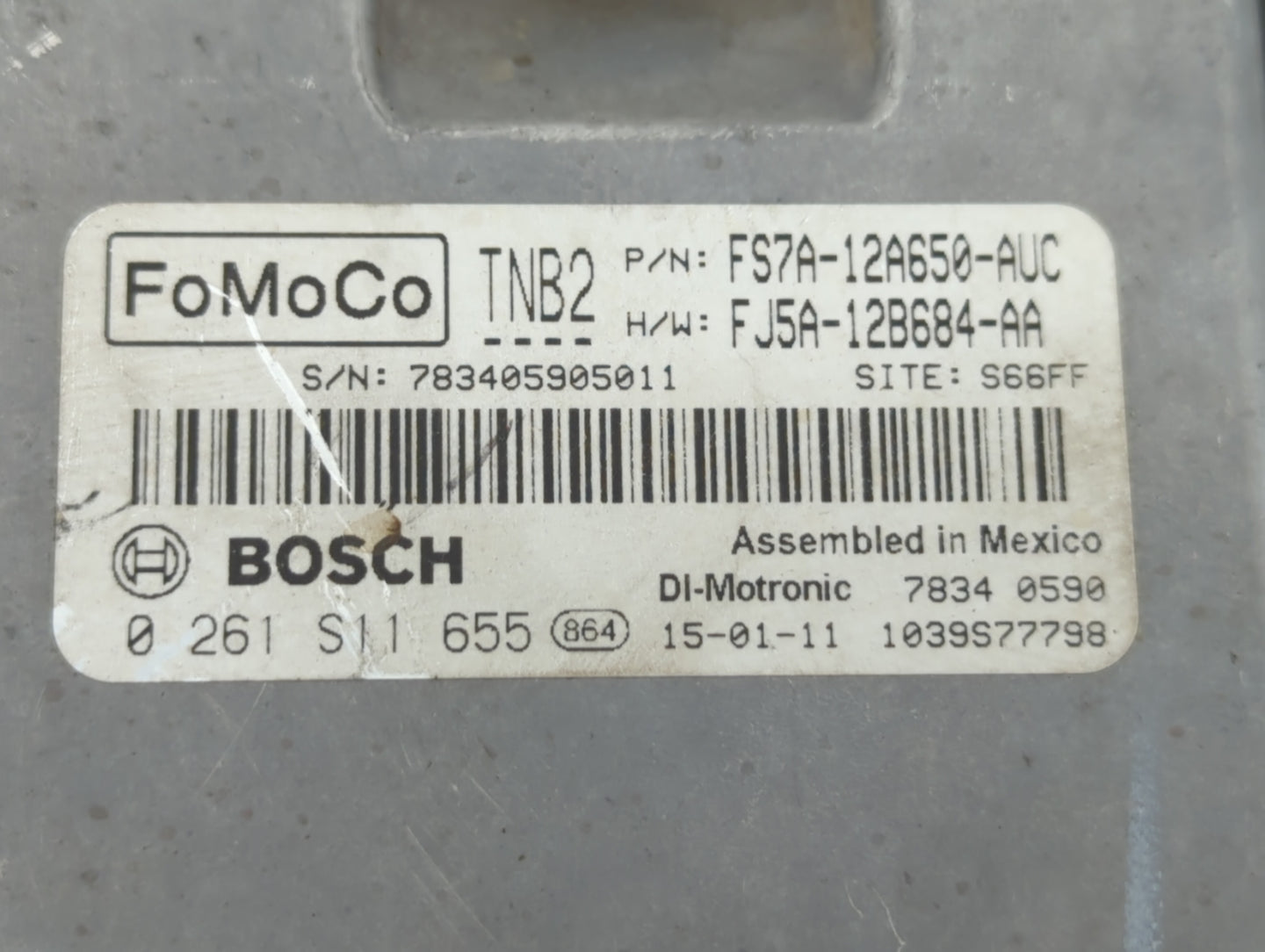 2015 Ford Fusion PCM Engine Control Computer ECU ECM PCU OEM P/N:FJ5A-12B684-AA FS7A-12A650-AUC, FS7A-12A650-AVC Fits OEM Us