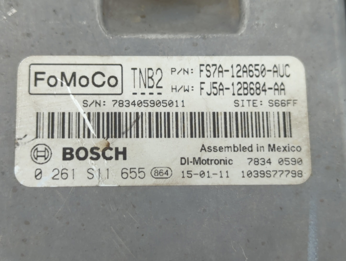2015 Ford Fusion PCM Engine Control Computer ECU ECM PCU OEM P/N:FJ5A-12B684-AA FS7A-12A650-AUC, FS7A-12A650-AVC Fits OEM Us