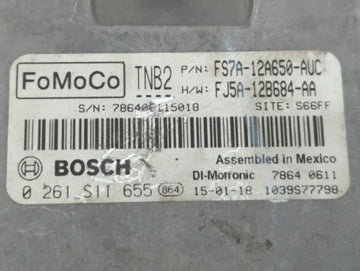 2015 Ford Fusion PCM Engine Control Computer ECU ECM PCU OEM P/N:FJ5A-12B684-AA FS7A-12A650-AUC Fits OEM Used Auto Parts
