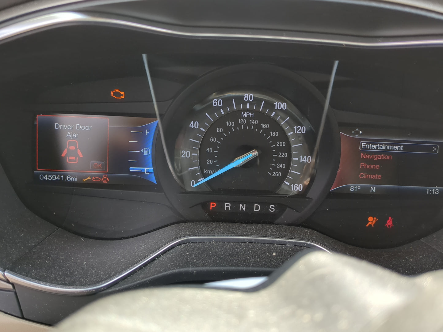 2014-2015 Ford Fusion Instrument Cluster Speedometer Gauges Miles:46K Fits Fits 2014 2015 OEM Used Auto Parts - Oemusedautop