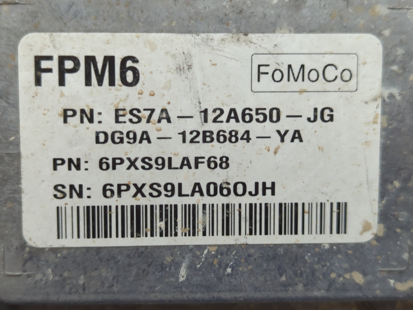 2014-2016 Ford Fusion PCM Engine Control Computer ECU ECM PCU OEM P/N:DG9A-12B684-YA ES7A-12A650-JG Fits Fits 2014 2015 2016
