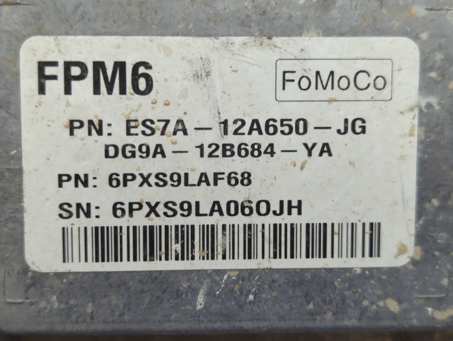 2014-2016 Ford Fusion PCM Engine Control Computer ECU ECM PCU OEM P/N:DG9A-12B684-YA ES7A-12A650-JG Fits Fits 2014 2015 2016