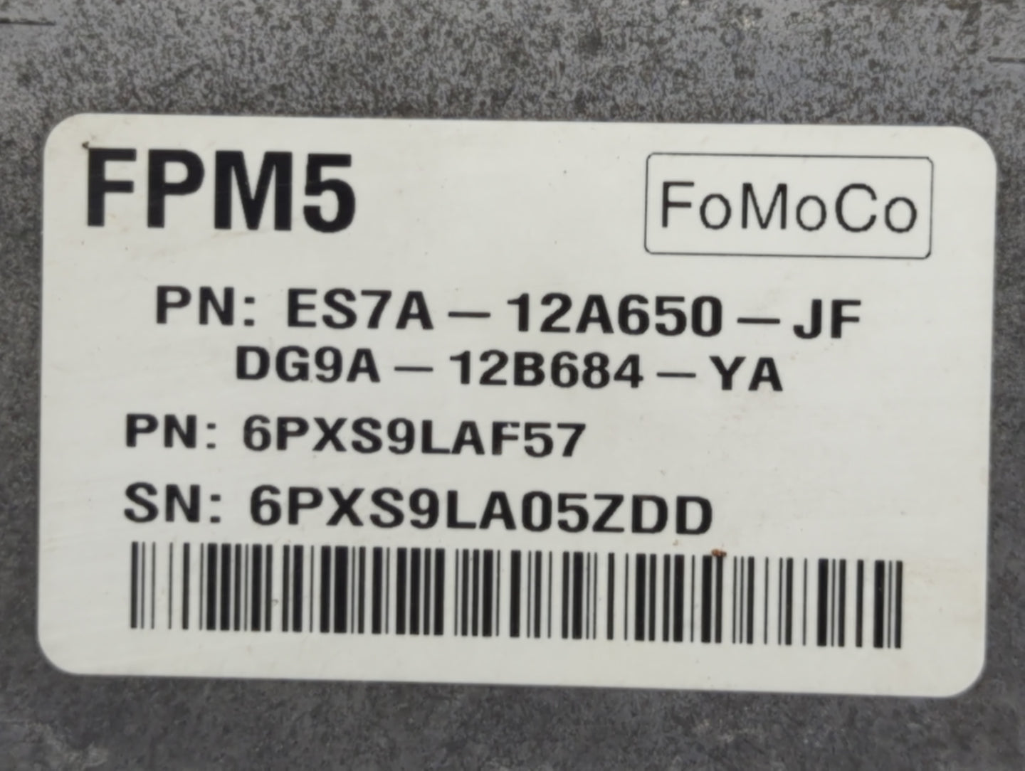 2014-2016 Ford Fusion PCM Engine Control Computer ECU ECM PCU OEM P/N:DG9A-12B684-YA ES7A-12A650-JG Fits Fits 2014 2015 2016