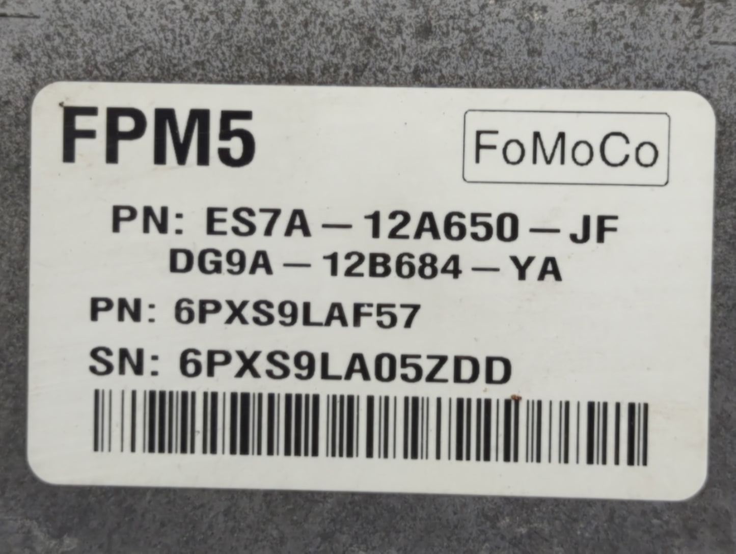 2014-2016 Ford Fusion PCM Engine Control Computer ECU ECM PCU OEM P/N:DG9A-12B684-YA ES7A-12A650-JG Fits Fits 2014 2015 2016