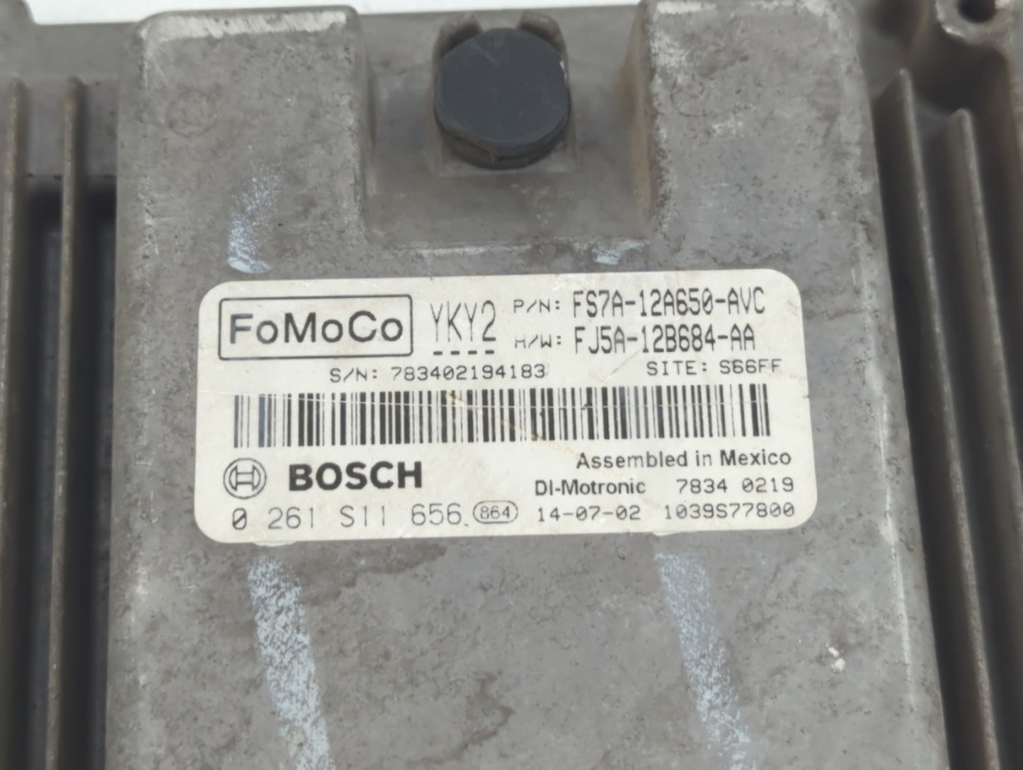 2015 Ford Fusion PCM Engine Control Computer ECU ECM PCU OEM P/N:FJ5A-12B684-AA FS7A-12A650-AVC Fits OEM Used Auto Parts - O