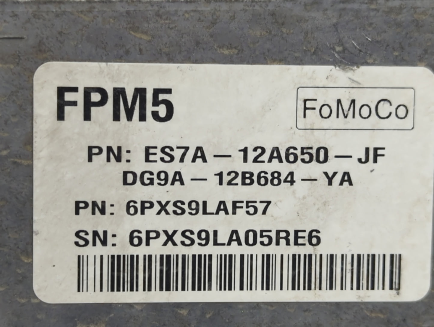 2014-2016 Ford Fusion PCM Engine Control Computer ECU ECM PCU OEM P/N:ES7A-12A650-JF Fits Fits 2014 2015 2016 OEM Used Auto 
