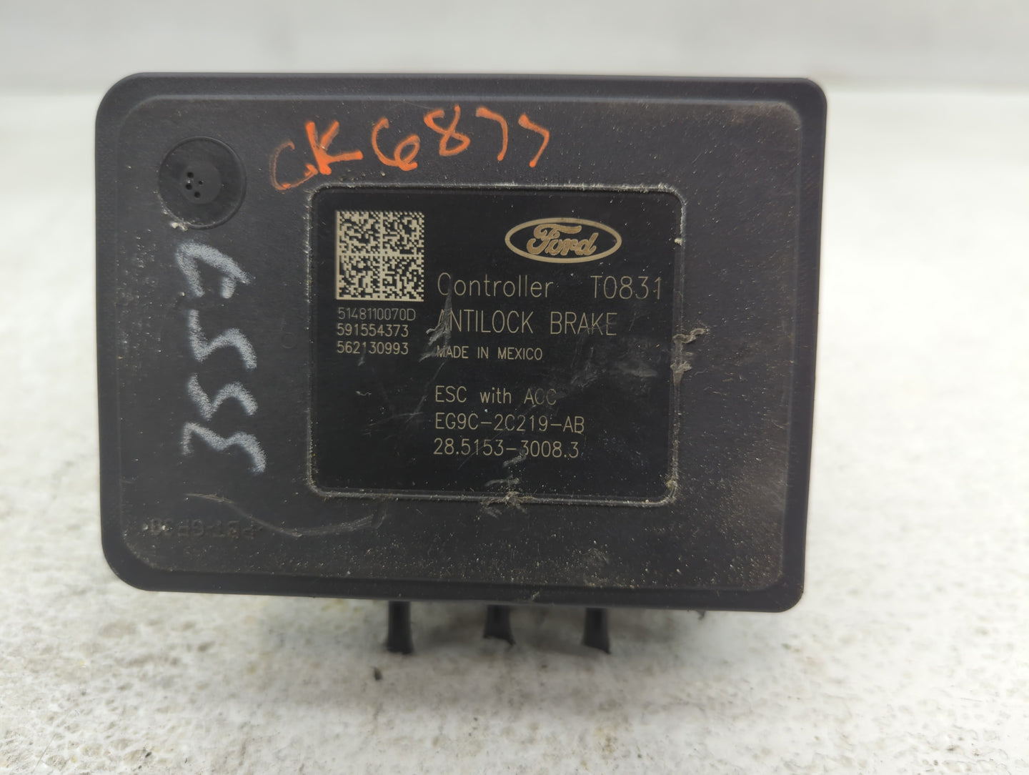 2014-2016 Ford Fusion ABS Pump Control Module Replacement P/N:EG9C-2C405-AD Fits Fits 2014 2015 2016 OEM Used Auto Parts - O
