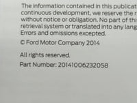 2015 Ford Fusion Owners Manual Book Guide OEM Used Auto Parts - Oemusedautoparts1.com