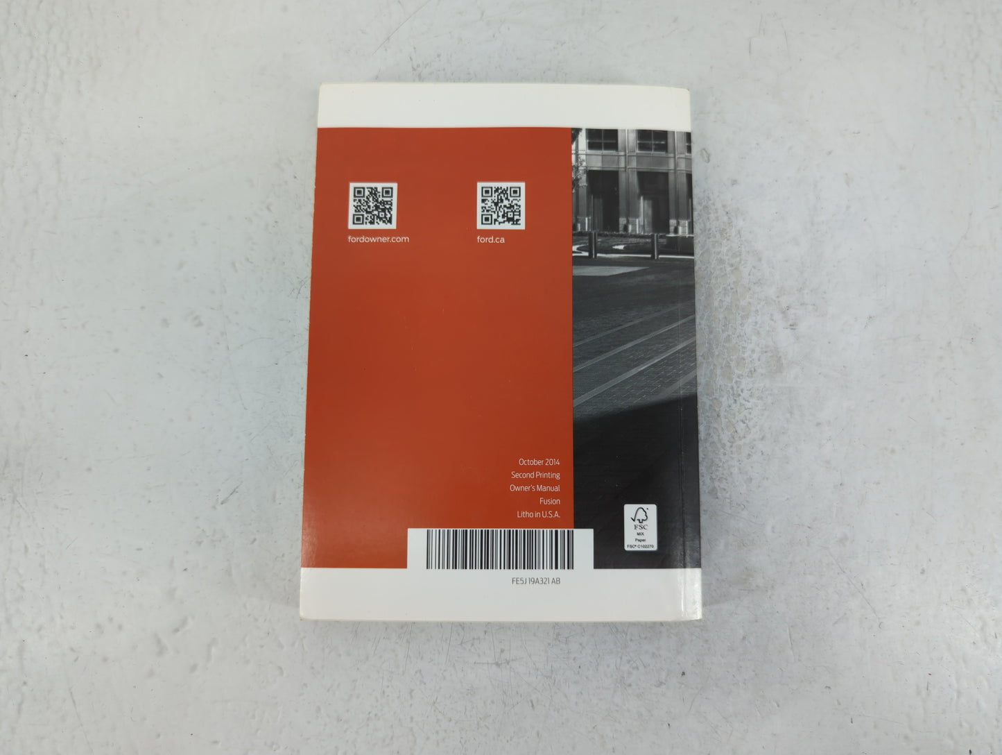 2015 Ford Fusion Owners Manual Book Guide P/N:FE5J 19A321 AB OEM Used Auto Parts - Oemusedautoparts1.com