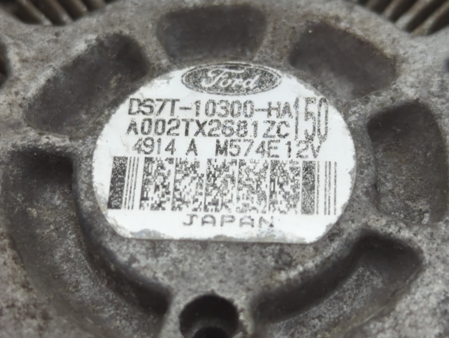 2013-2020 Ford Fusion Alternator Replacement Generator Charging Assembly Engine OEM P/N:DS7T-10300-HA Fits OEM Used Auto Par