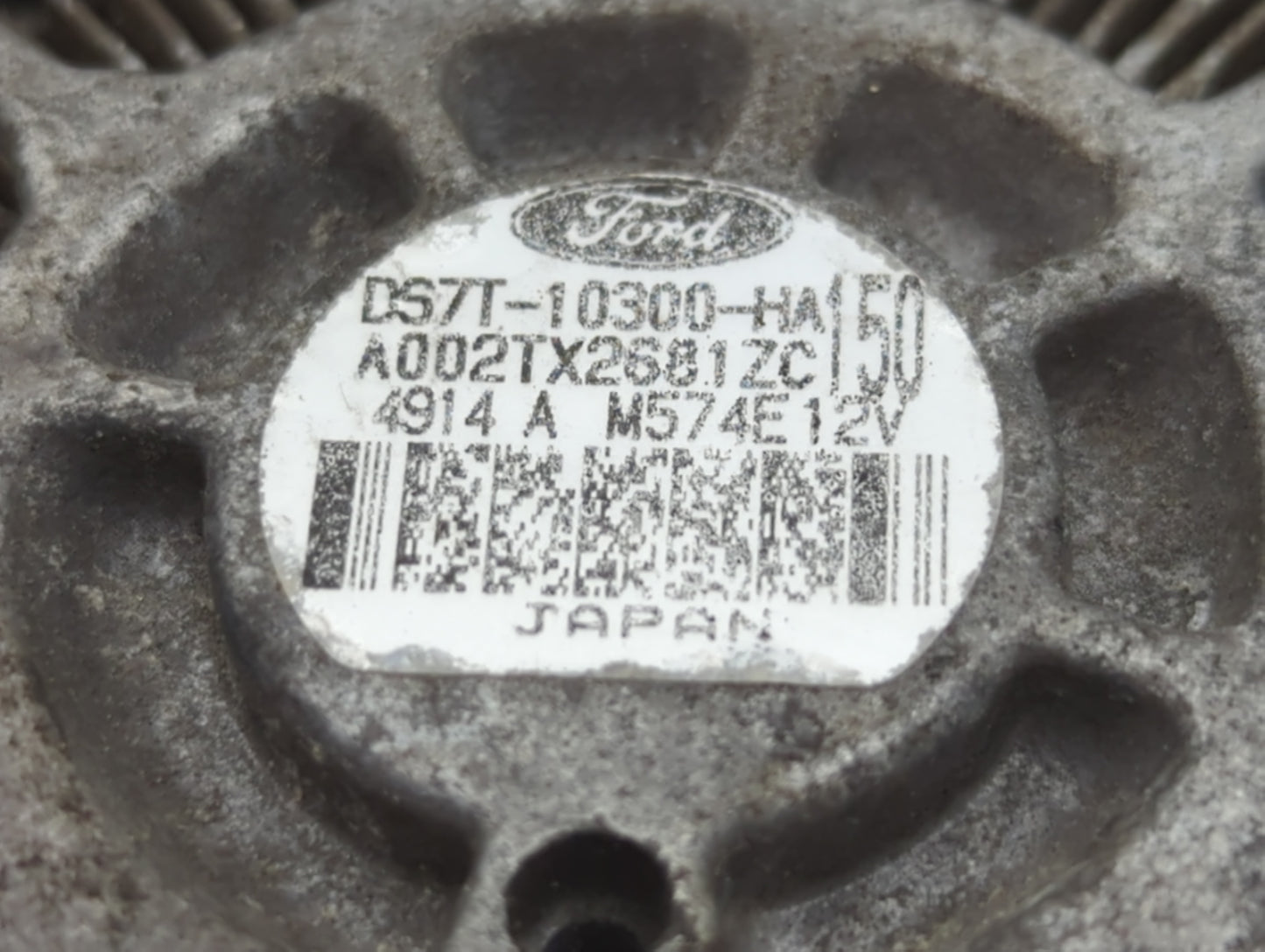 2013-2020 Ford Fusion Alternator Replacement Generator Charging Assembly Engine OEM P/N:DS7T-10300-HA Fits OEM Used Auto Par