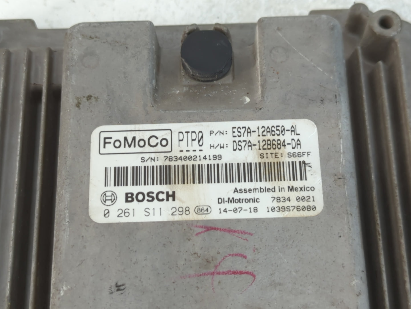 2014-2016 Ford Fusion PCM Engine Control Computer ECU ECM PCU OEM P/N:ES7A-12A650-AL Fits Fits 2014 2015 2016 OEM Used Auto 
