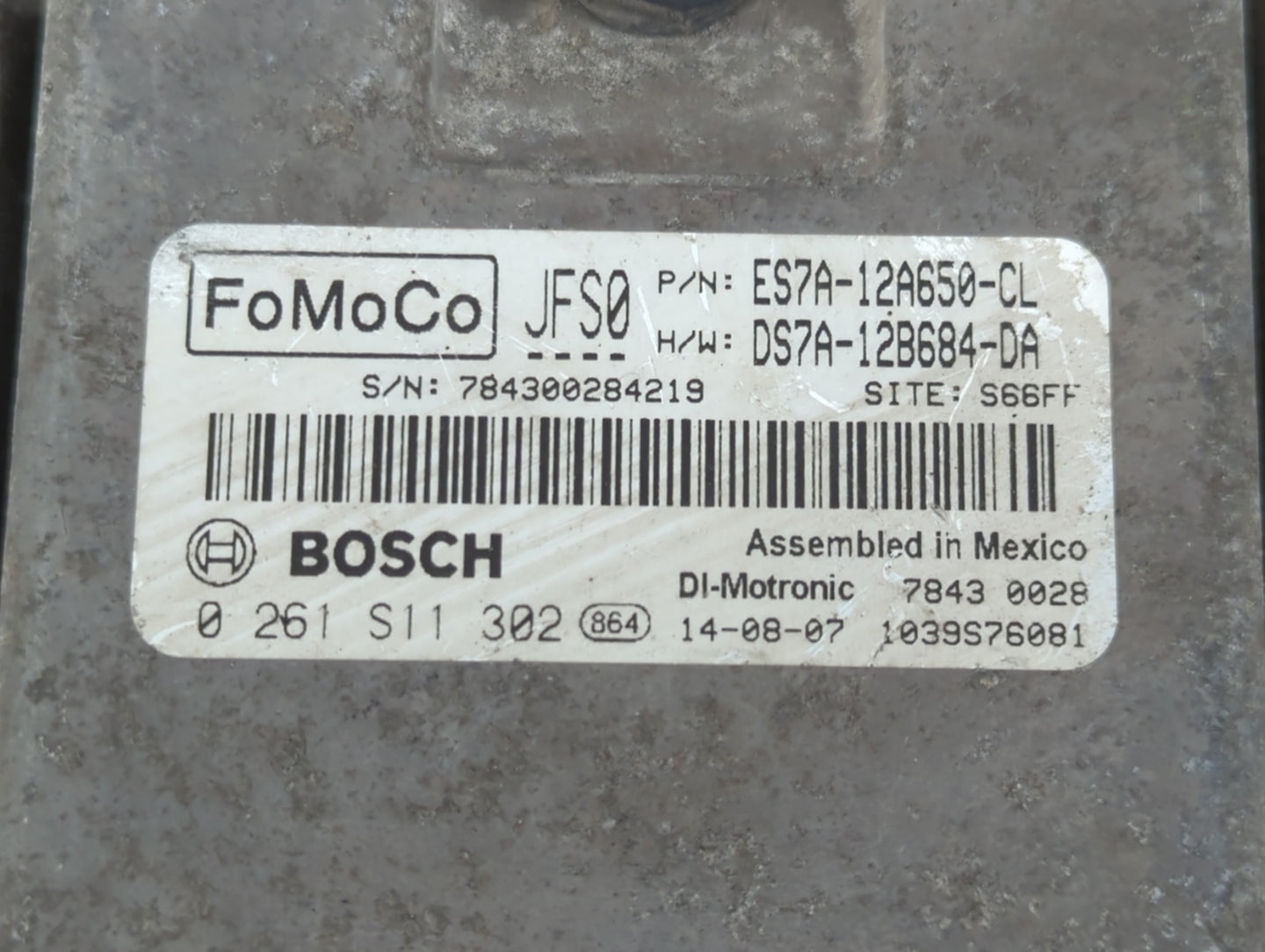 2014-2016 Ford Fusion PCM Engine Control Computer ECU ECM PCU OEM P/N:DS7A-12B684-DA ES7A-12A650-CL Fits Fits 2014 2015 2016