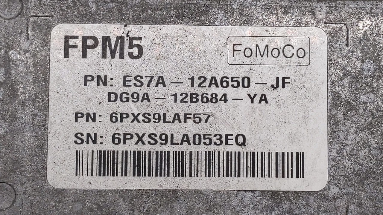 2015 Ford Fusion PCM Engine Control Computer ECU ECM PCU OEM P/N:ES7A-12A650-GG GS7A-12A650-XB, ES7A-12A650-GF Fits Fits 201