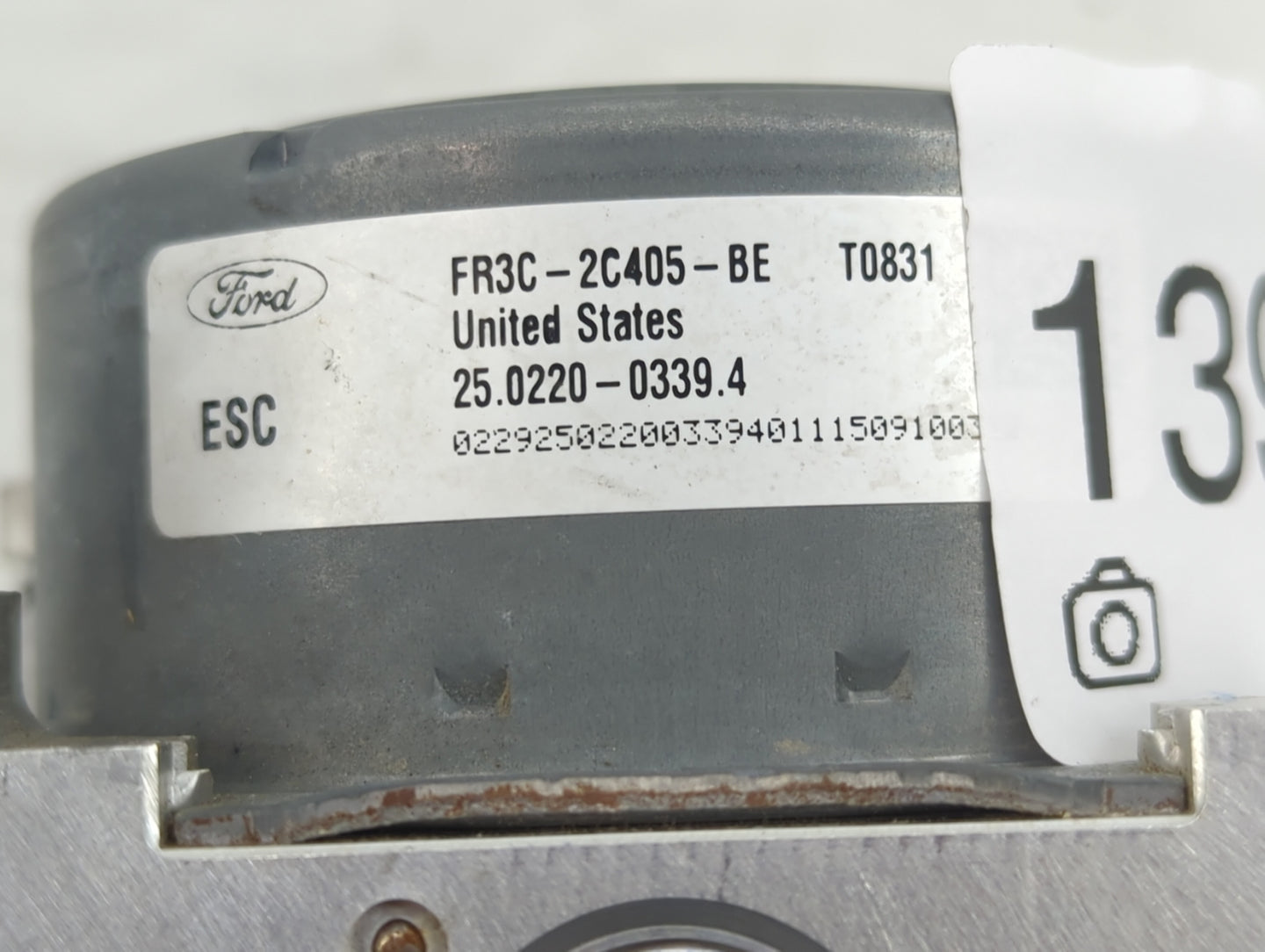 2015 Ford Mustang ABS Pump Control Module Replacement P/N:FR3C-2C405-BE Fits OEM Used Auto Parts - Oemusedautoparts1.com