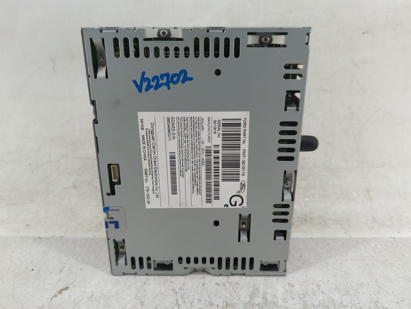 2015 Ford Mustang Radio AM FM Cd Player Receiver Replacement P/N:FR3T-19C107-TE Fits OEM Used Auto Parts - Oemusedautoparts1