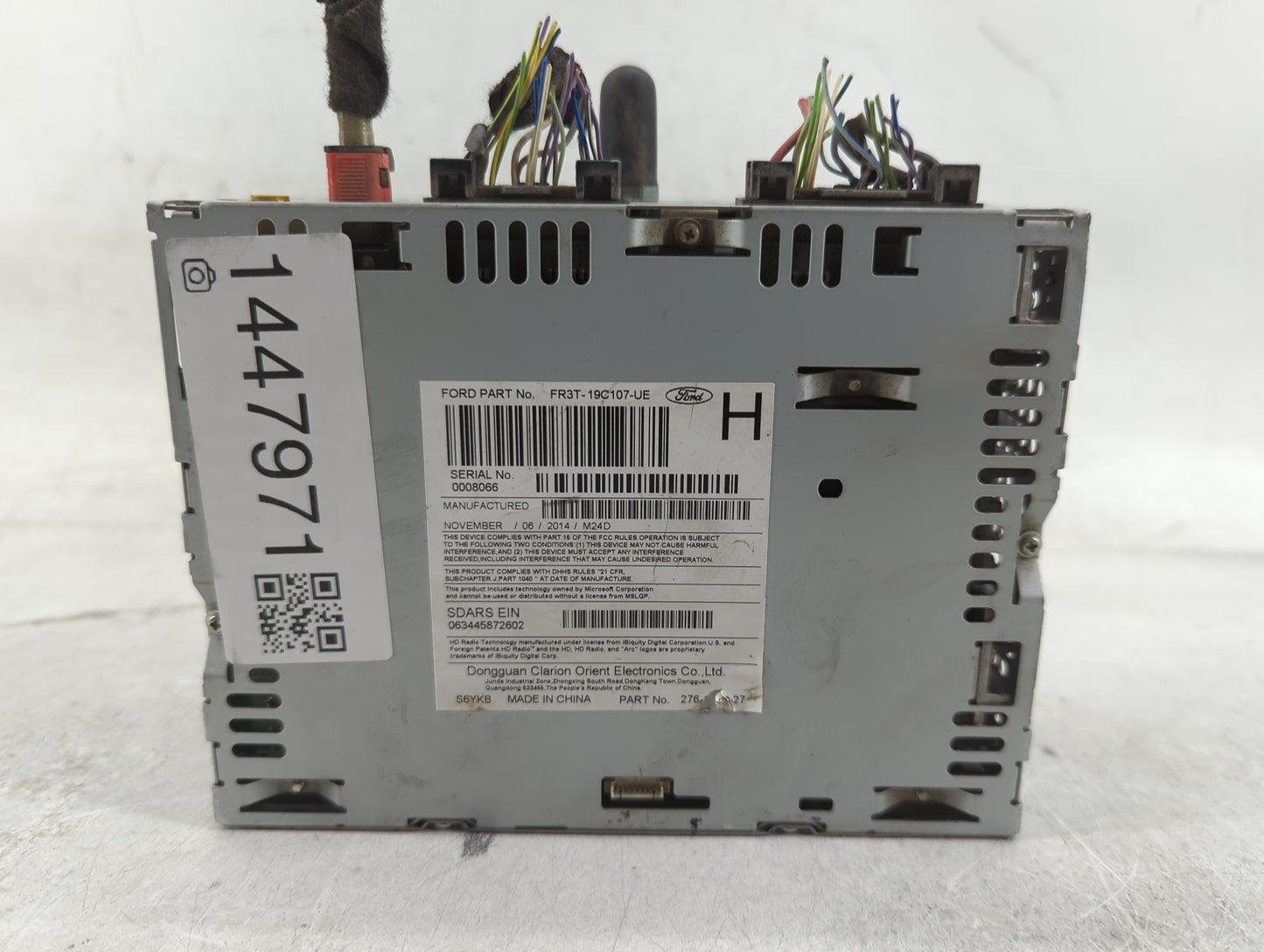 2015-2016 Ford Mustang Radio AM FM Cd Player Receiver Replacement P/N:PU-3605S-B FR3T-19C107-UE Fits Fits 2015 2016 OEM Used