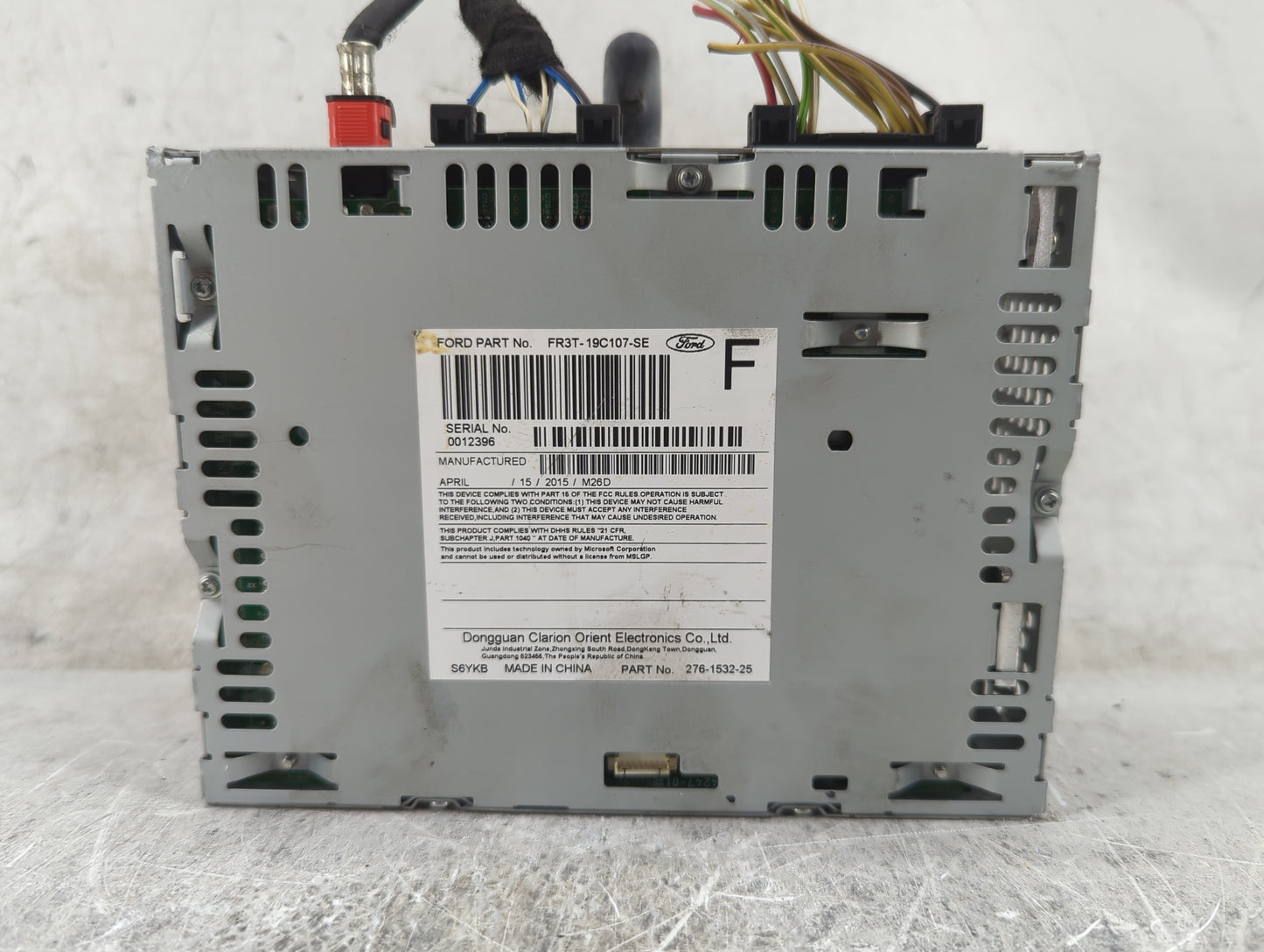 2015-2016 Ford Mustang Radio AM FM Cd Player Receiver Replacement P/N:PU-3603S-B FR3T-19C107-SE, 276-1532-25 Fits Fits 2015 