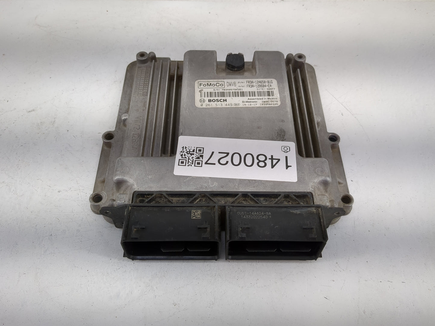 2015 Ford Mustang PCM Engine Control Computer ECU ECM PCU OEM P/N:FR3A-12A650-BUG FR3A-12B684-EA, 0261S13449 Fits OEM Used A