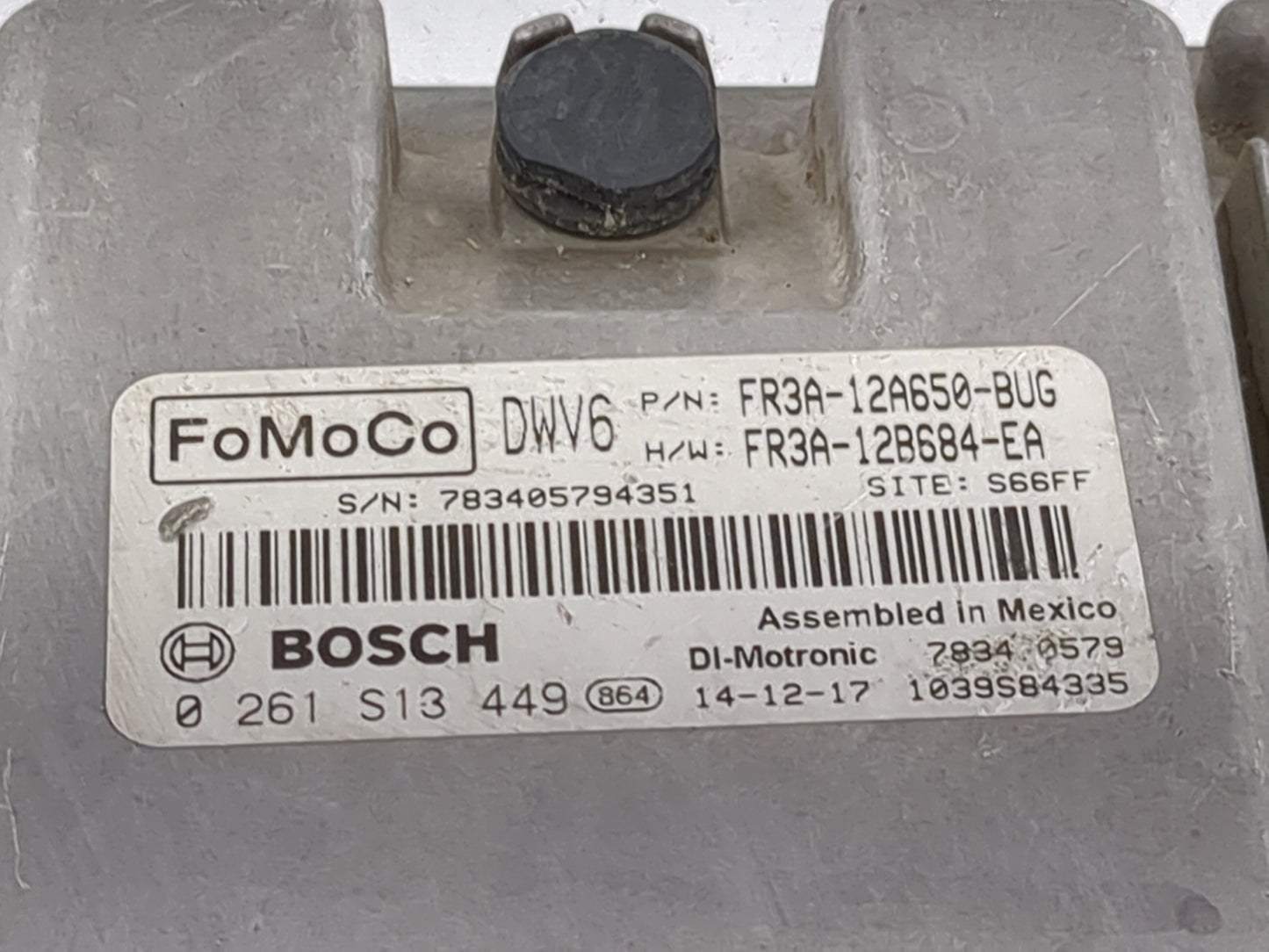 2015 Ford Mustang PCM Engine Control Computer ECU ECM PCU OEM P/N:FR3A-12A650-BUG FR3A-12B684-EA, 0261S13449 Fits OEM Used A