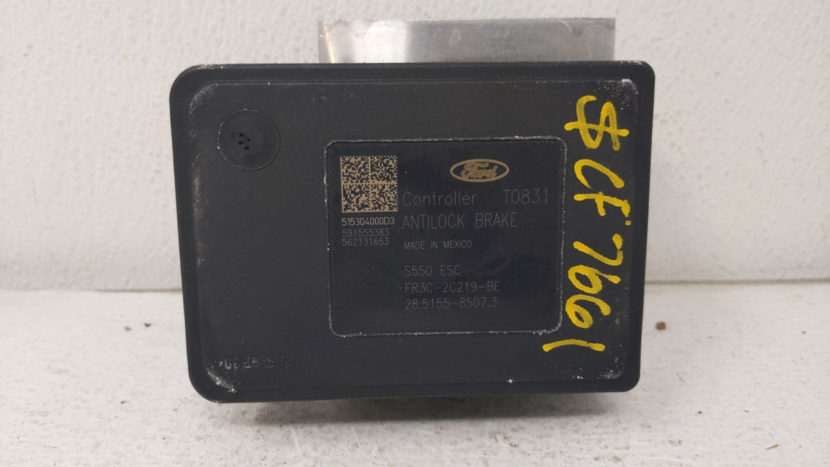 2015 Ford Mustang Anti-Lock Brake ABS Pump Module Actuator OEM P/N:FR3C-2C405-BE Fits OEM Used Auto Parts - Oemusedautoparts