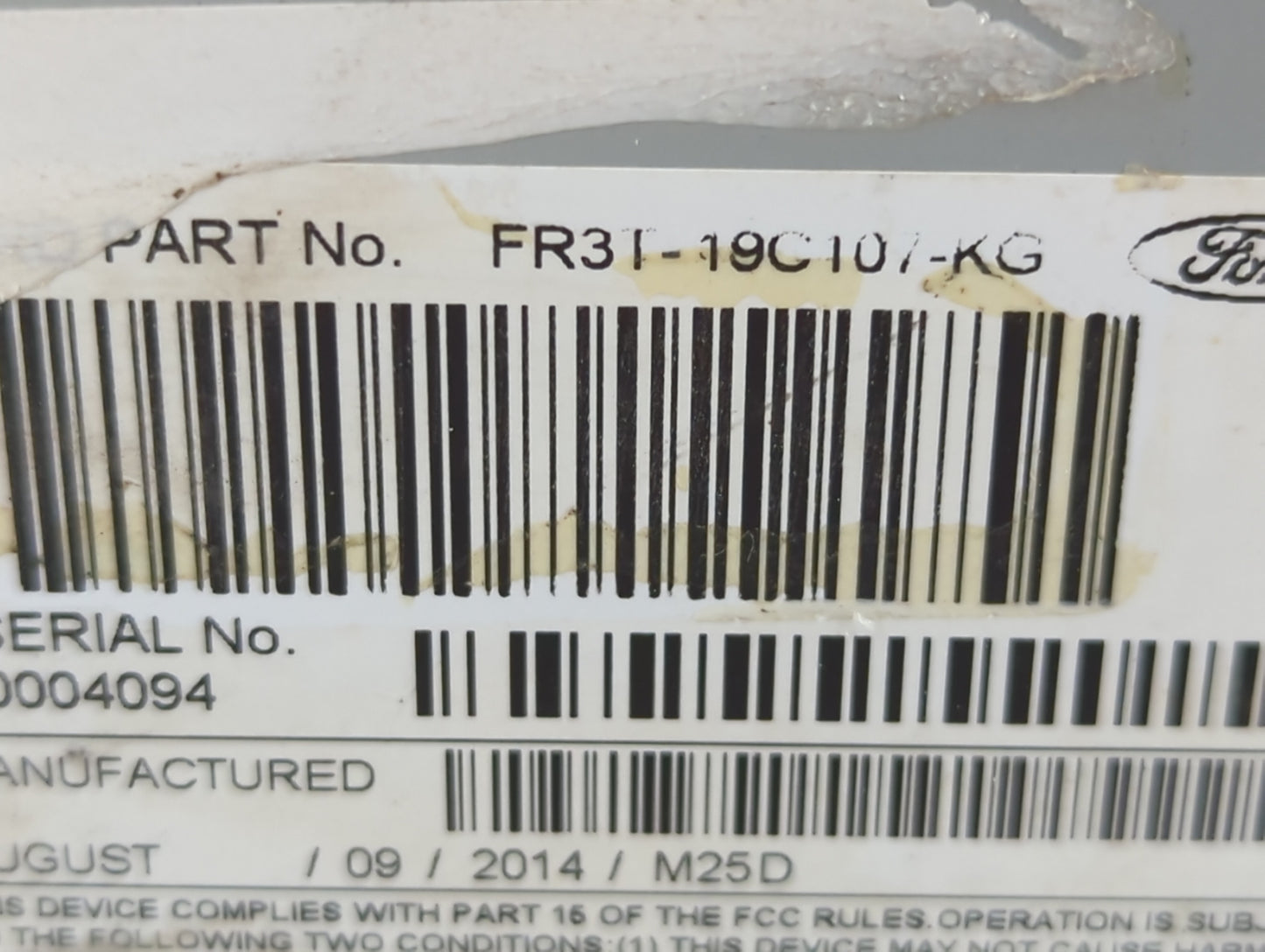 2015-2016 Ford Mustang Am Fm Cd Player Radio Receiver - Oemusedautoparts1.com