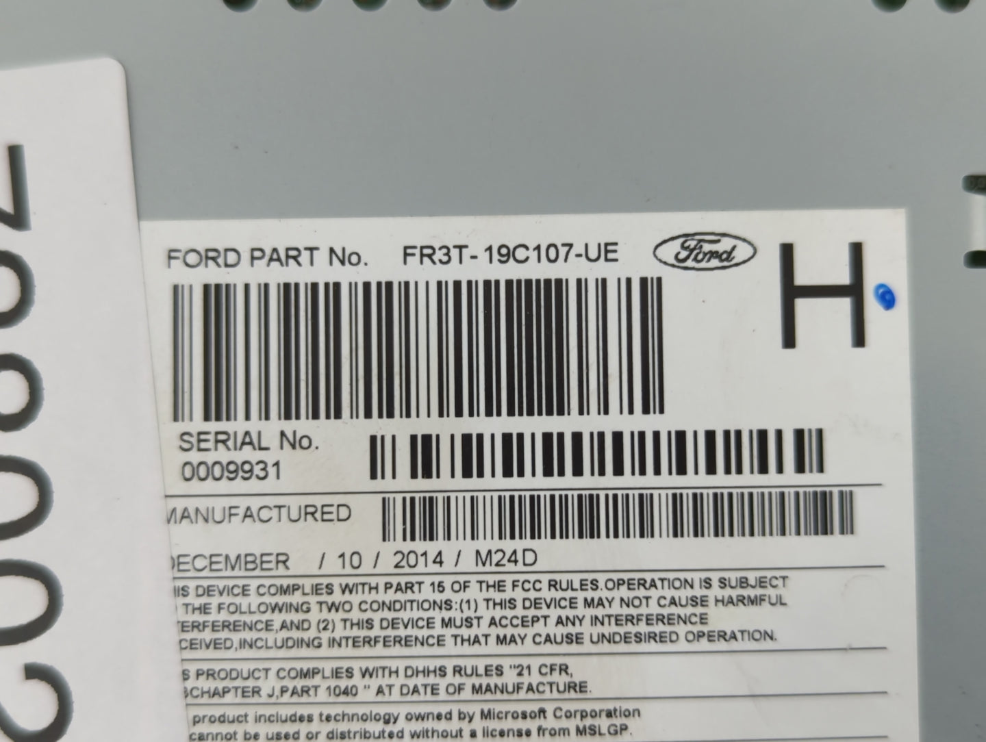 2015-2015 Ford Mustang Am Fm Cd Player Radio Receiver - Oemusedautoparts1.com