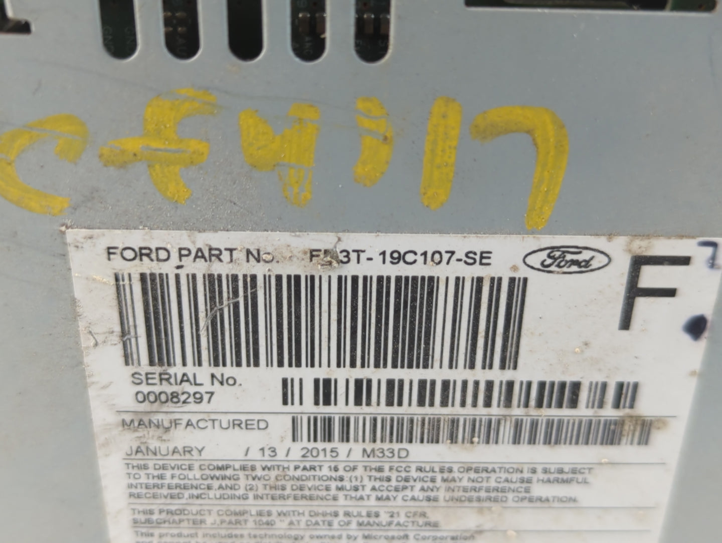 2015-2016 Ford Mustang Am Fm Cd Player Radio Receiver - Oemusedautoparts1.com