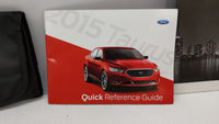 2015 Ford Taurus Owners Manual Book Guide OEM Used Auto Parts - Oemusedautoparts1.com