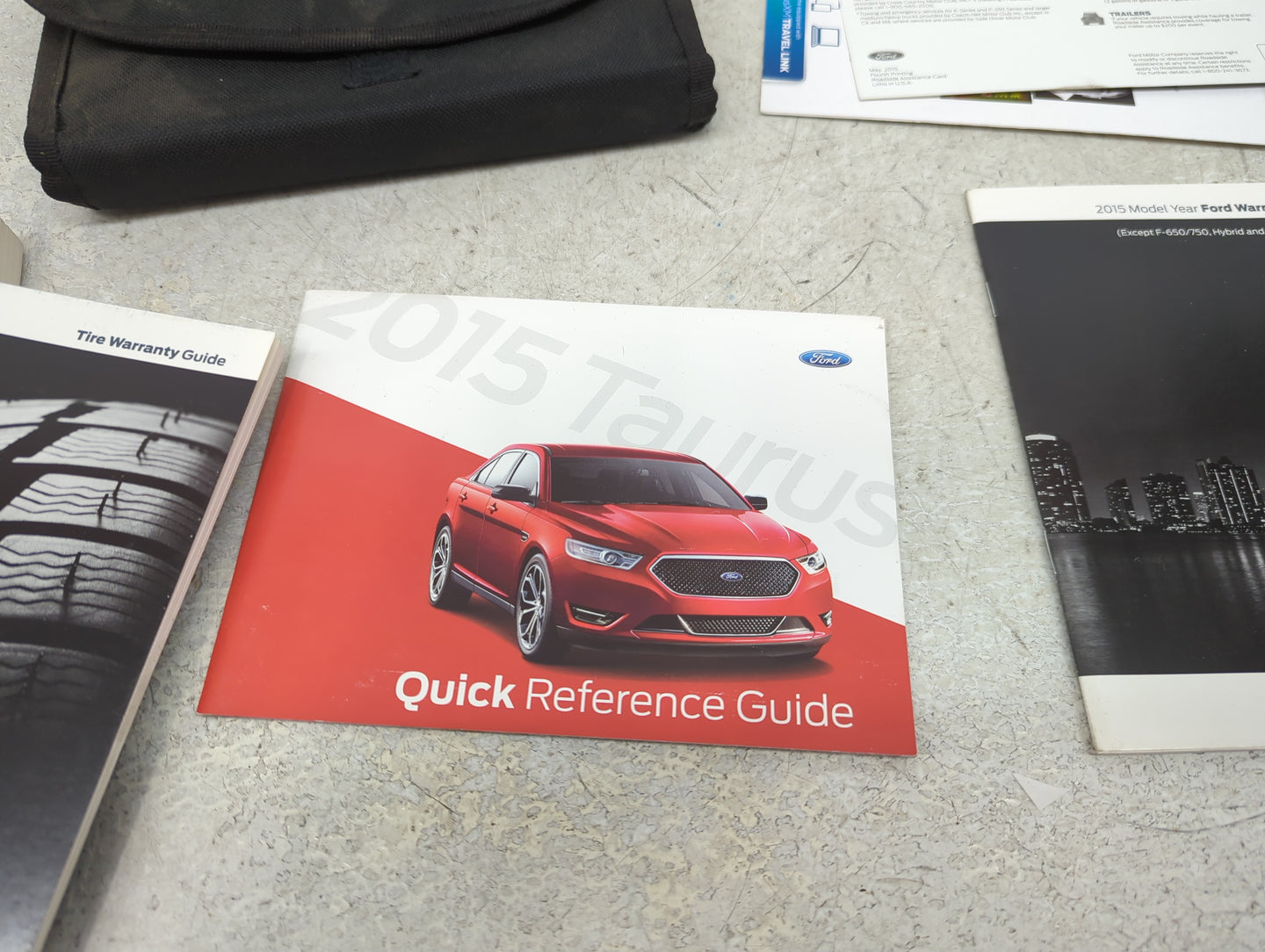 2015 Ford Taurus Owners Manual Book Guide P/N:FG1J19A321AA OEM Used Auto Parts - Oemusedautoparts1.com