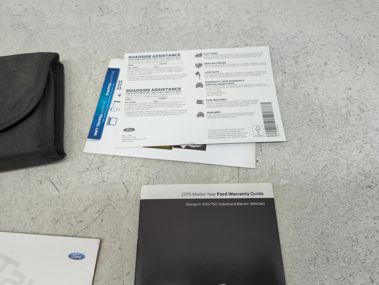 2015 Ford Taurus Owners Manual Book Guide P/N:FG1J19A321AA OEM Used Auto Parts - Oemusedautoparts1.com