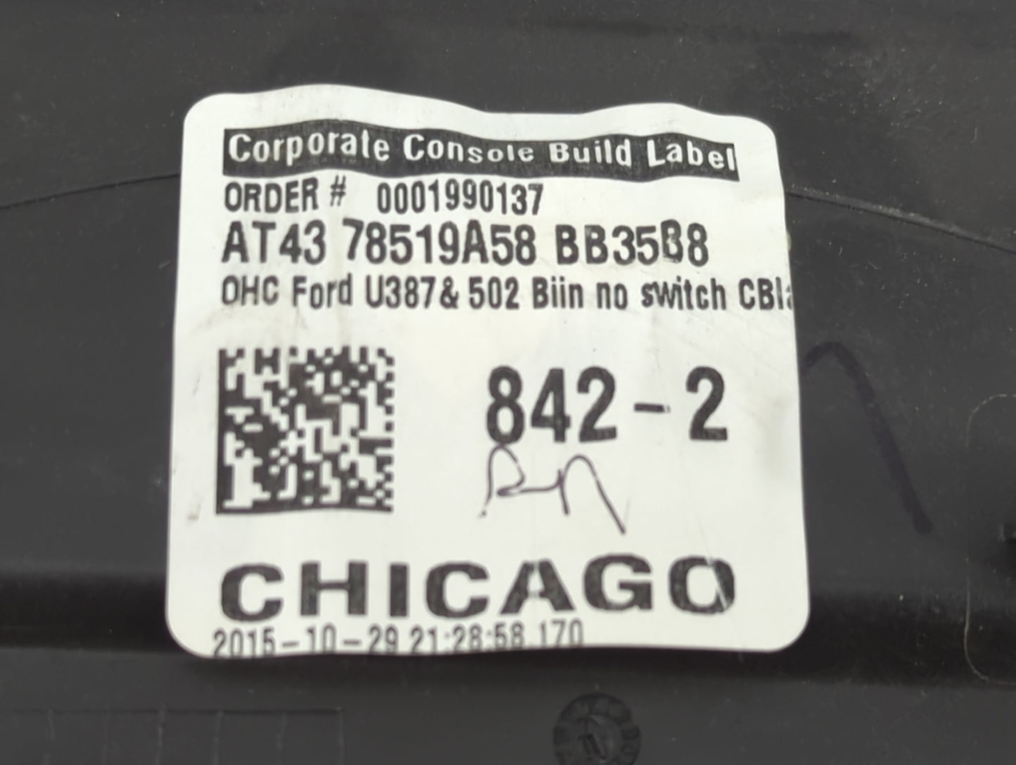 2013-2019 Ford Taurus Overhead Roof Console 1408487 - Oemusedautoparts1.com