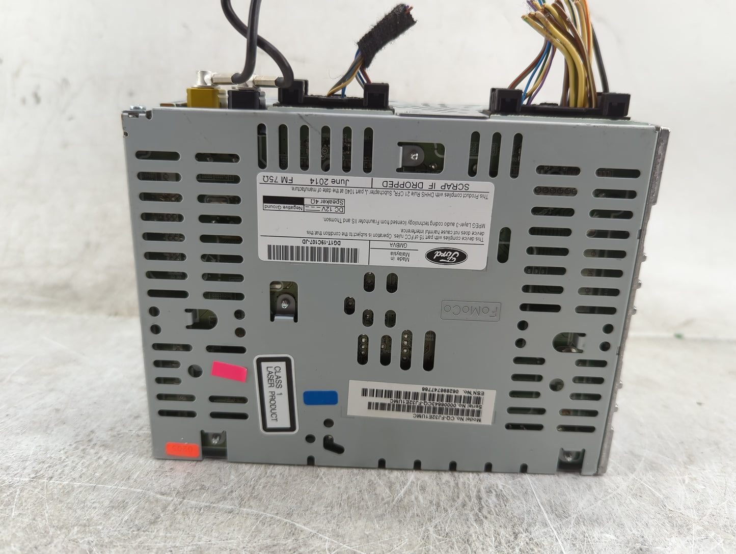 2013-2016 Ford Taurus Radio AM FM Cd Player Receiver Replacement P/N:DG1T-19C107-JD Fits Fits 2013 2014 2015 2016 OEM Used A