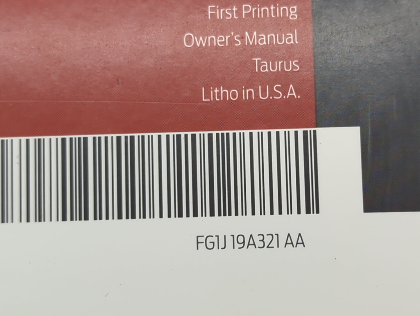 2015 Ford Taurus Owners Manual Book Guide P/N:FG1J19A321AA OEM Used Auto Parts - Oemusedautoparts1.com