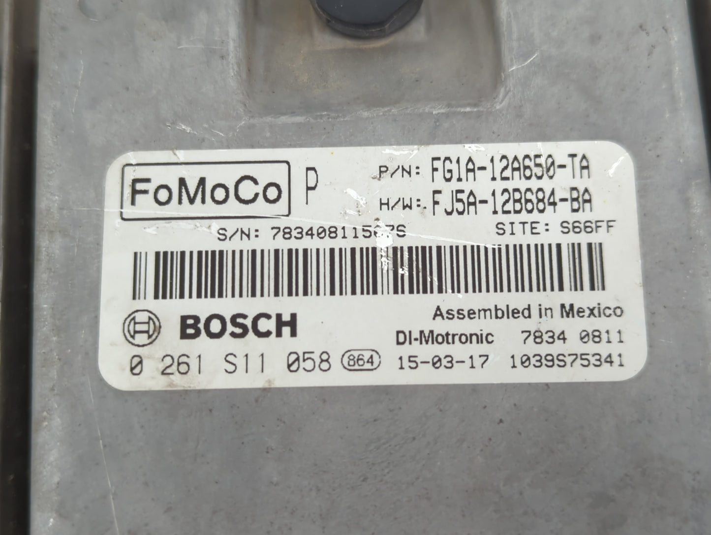 2013-2015 Ford Taurus PCM Engine Control Computer ECU ECM PCU OEM P/N:FG1A-12A650-TA Fits Fits 2013 2014 2015 2016 OEM Used 