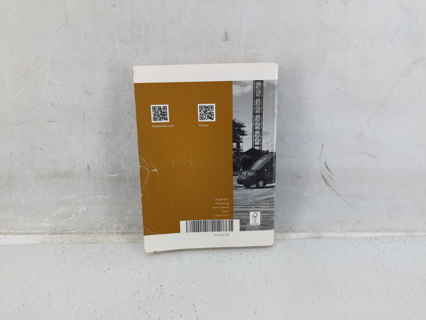 2015 Ford Transit Owners Manual Book Guide P/N:FK3J 19A321 AB OEM Used Auto Parts - Oemusedautoparts1.com