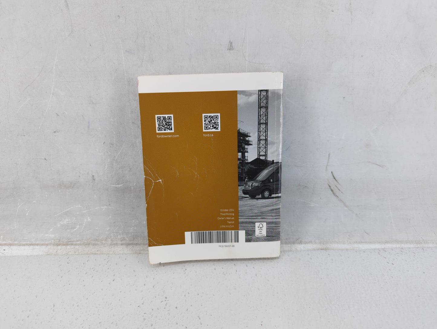 2015 Ford Transit Owners Manual Book Guide P/N:FK3J 19A321 AB OEM Used Auto Parts - Oemusedautoparts1.com