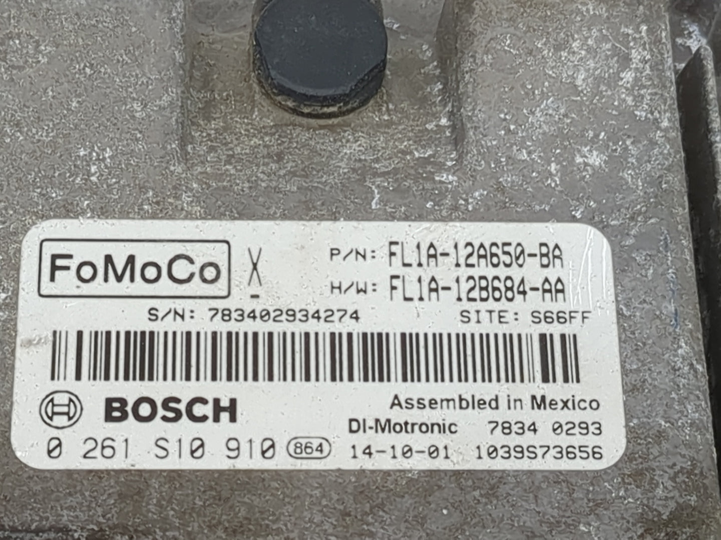 2015 Ford Transit 250 PCM Engine Control Computer ECU ECM PCU OEM P/N:FK4A-12A650-JA DK4A-12B684-BA Fits OEM Used Auto Parts