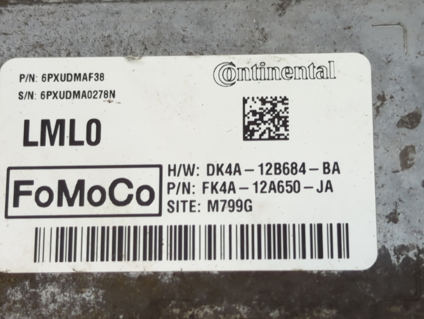 2015 Ford Transit 250 PCM Engine Control Computer ECU ECM PCU OEM P/N:FK4A-12A650-JA DK4A-12B684-BA Fits OEM Used Auto Parts