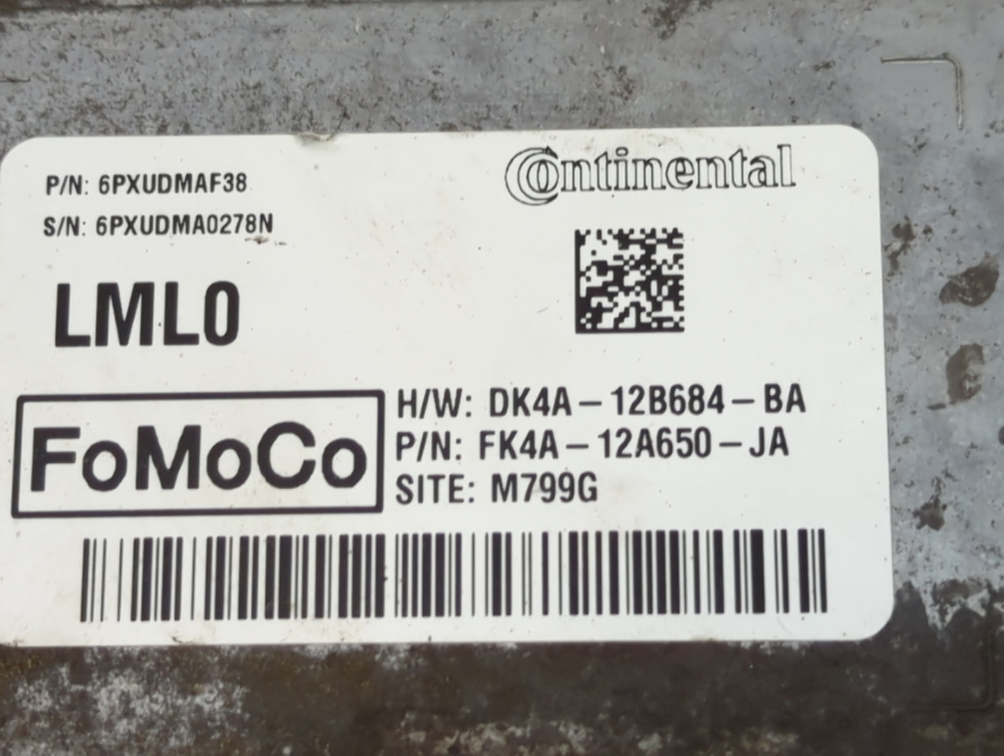 2015 Ford Transit 250 PCM Engine Control Computer ECU ECM PCU OEM P/N:FK4A-12A650-JA DK4A-12B684-BA Fits OEM Used Auto Parts