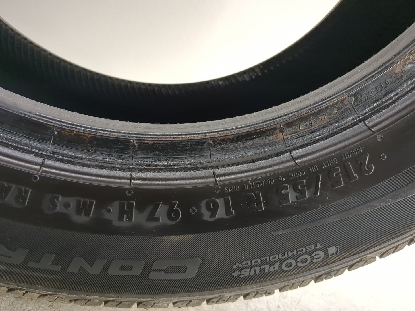 Used Tire 215/55R16 CONTINENTAL CONTROL CONTACT TOUR A/S PLUS 97H - 7.5/32 - Oemusedautoparts1.com