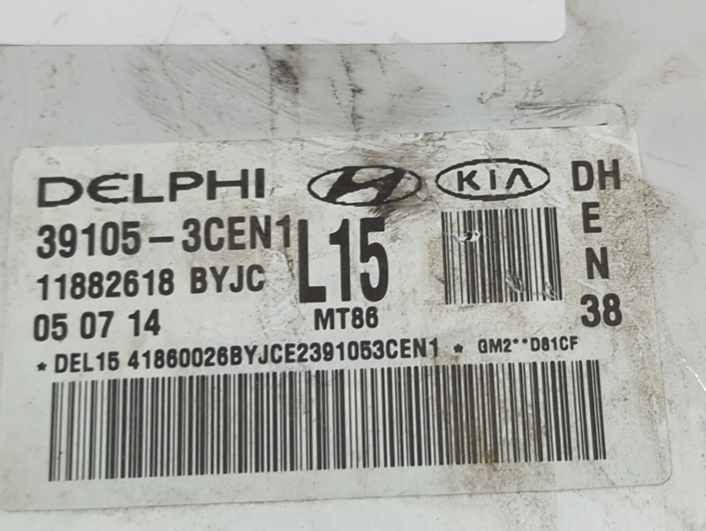 2015 Genesis Genesis PCM Engine Control Computer ECU ECM PCU OEM P/N:39105-3CEN1 11882618 Fits OEM Used Auto Parts - Oemused