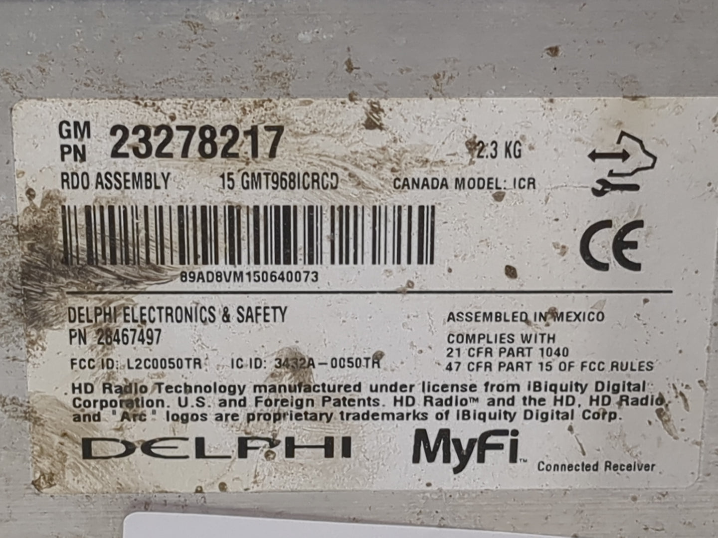 2015-2016 Gmc Acadia Radio AM FM Cd Player Receiver Replacement P/N:23278217 28467497, L2C0050TR, 3432A-0050TR Fits Fits 201