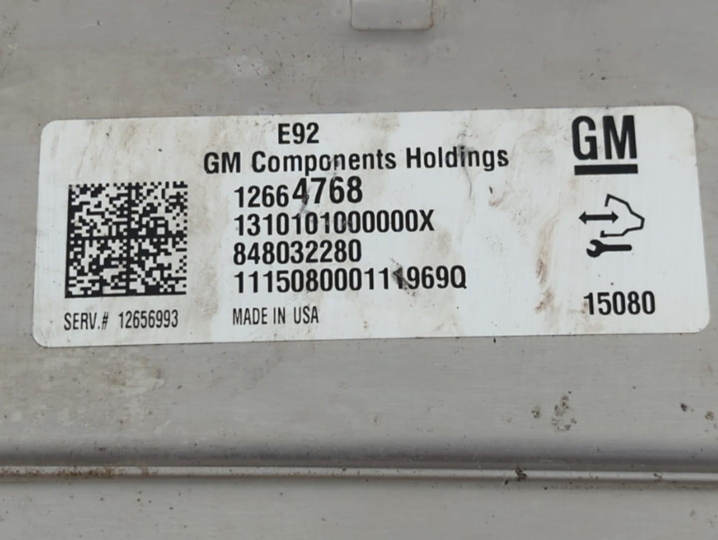 2014-2016 Gmc Sierra 1500 PCM Engine Control Computer ECU ECM PCU OEM P/N:848032280 12664768 Fits Fits 2014 2015 2016 OEM Us