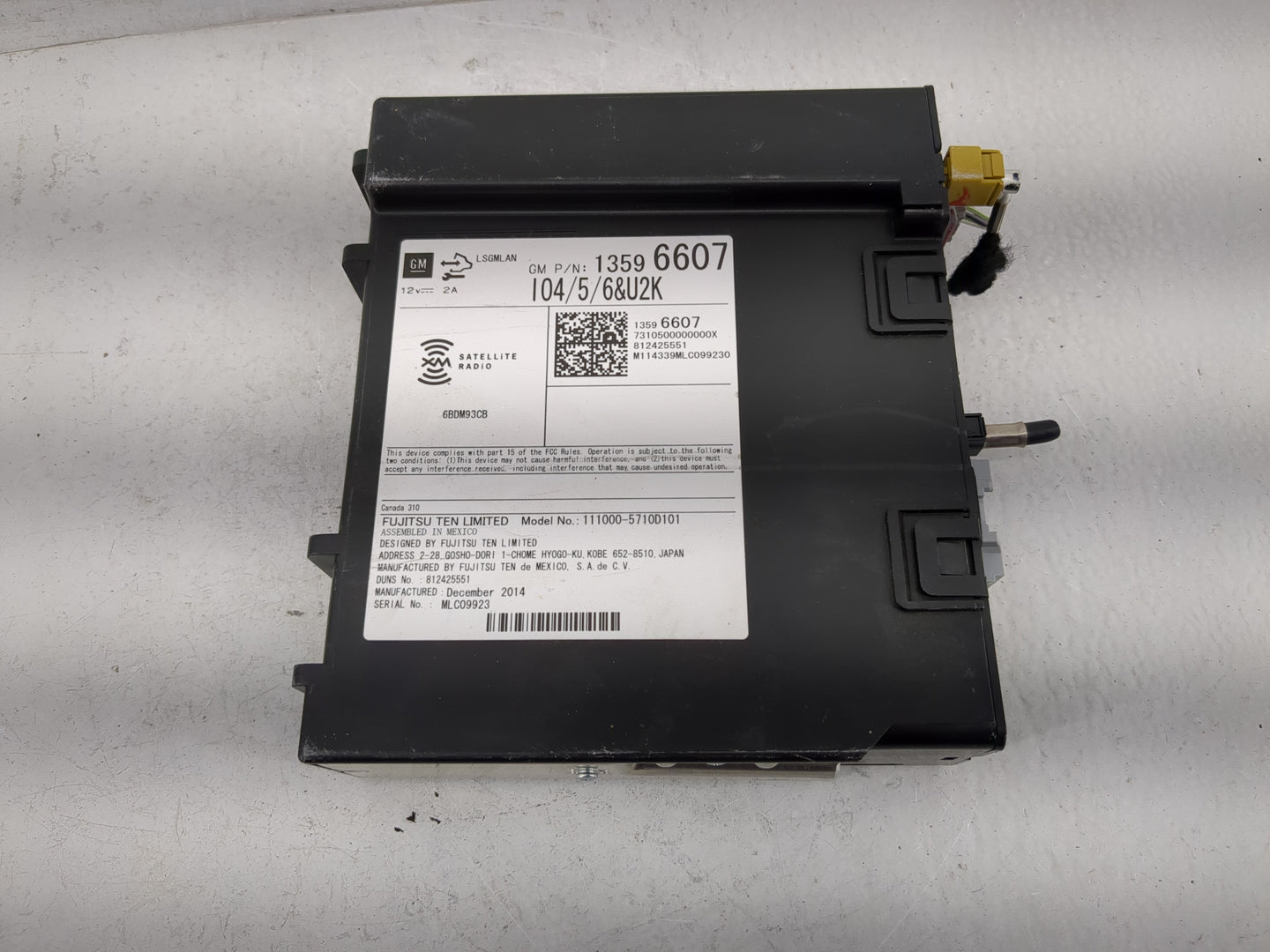 2015 Gmc Sierra 1500 Radio AM FM Cd Player Receiver Replacement P/N:13596607 Fits Fits 2016 OEM Used Auto Parts - Oemusedaut
