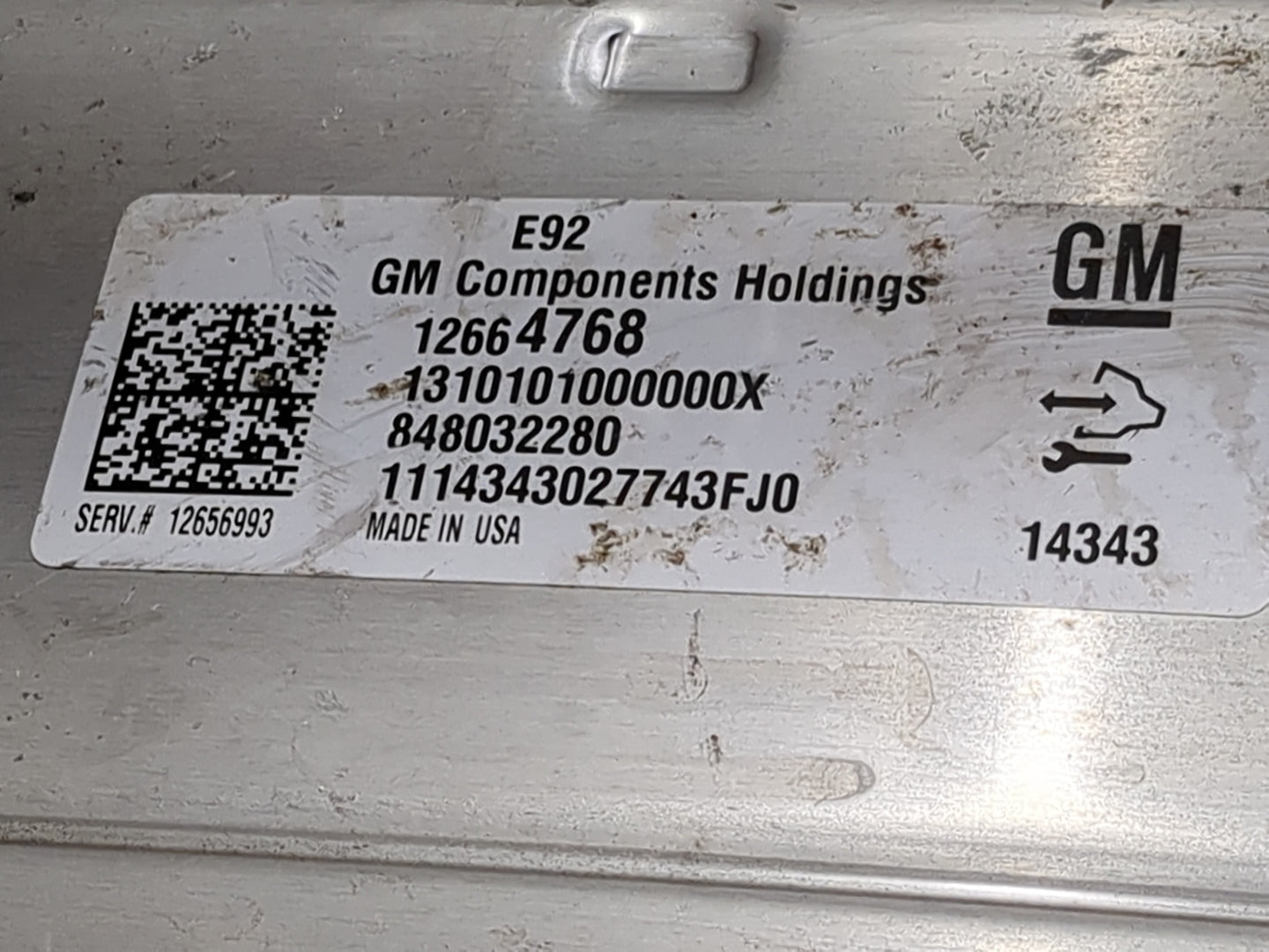 2014-2016 Gmc Sierra 1500 PCM Engine Control Computer ECU ECM PCU OEM P/N:12664768 12656993 Fits Fits 2014 2015 2016 OEM Use