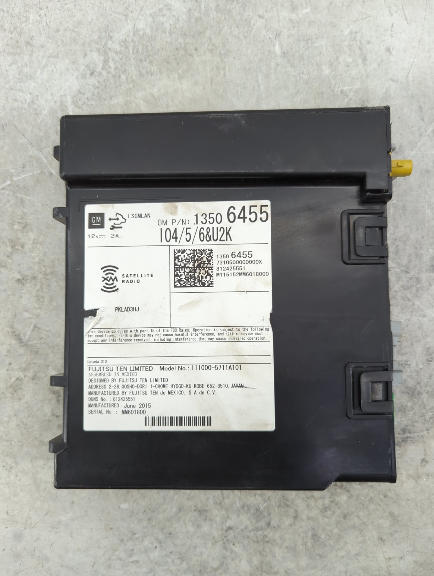 2015 Gmc Sierra 1500 Denali Radio AM FM Cd Player Receiver Replacement P/N:13506455 111000-5711A101 Fits Fits 2016 OEM Used 