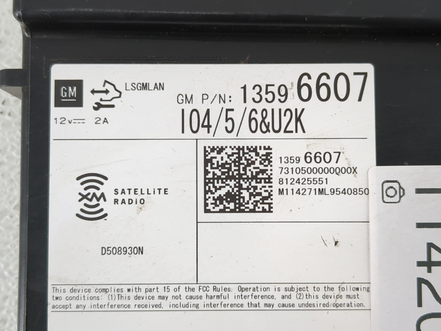 2015 Gmc Sierra 2500 Radio AM FM Cd Player Receiver Replacement P/N:13596607 Fits Fits 2013 2014 OEM Used Auto Parts - Oemus