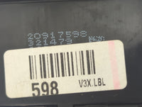 2010-2017 Gmc Terrain Master Power Window Switch Replacement Driver Side Left P/N:20917598 Fits OEM Used Auto Parts - Oemuse