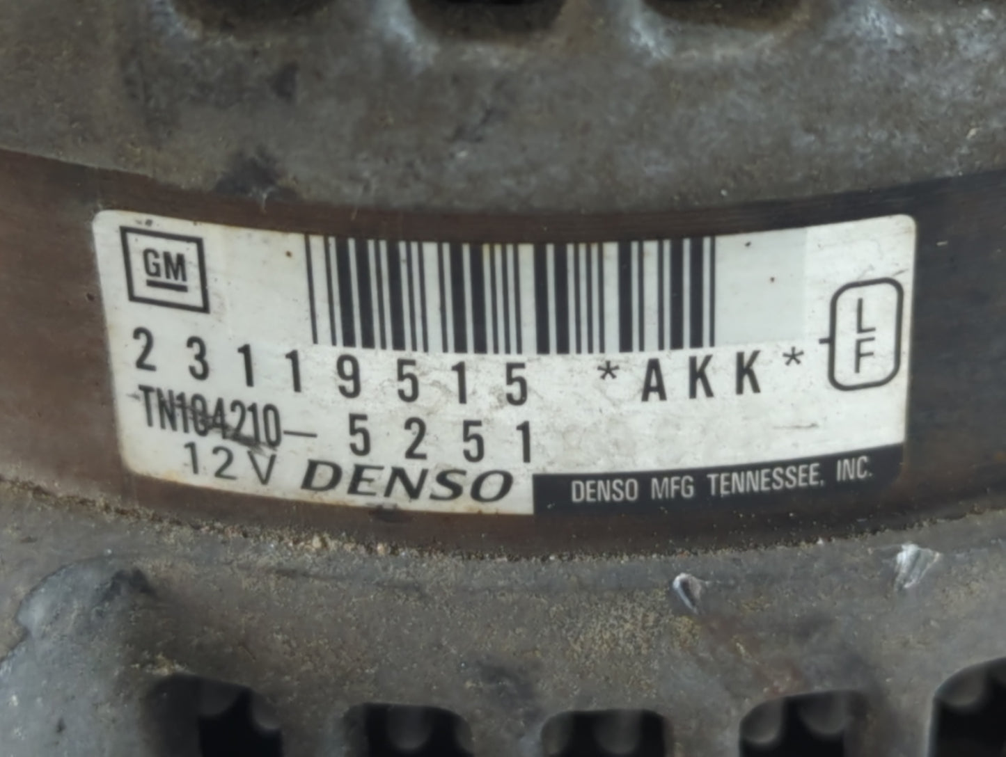 2013-2017 Gmc Terrain Alternator Replacement Generator Charging Assembly Engine OEM P/N:TN104210-5251 23119515 Fits OEM Used